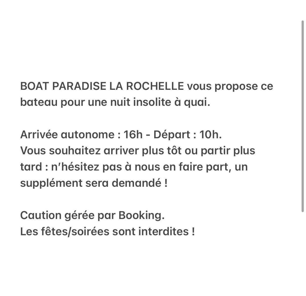 Nuit Insolite Sur Un Bateau Linge Et Menage Inclus - Boat Paradise La Rochelle Ла Рошел Екстериор снимка